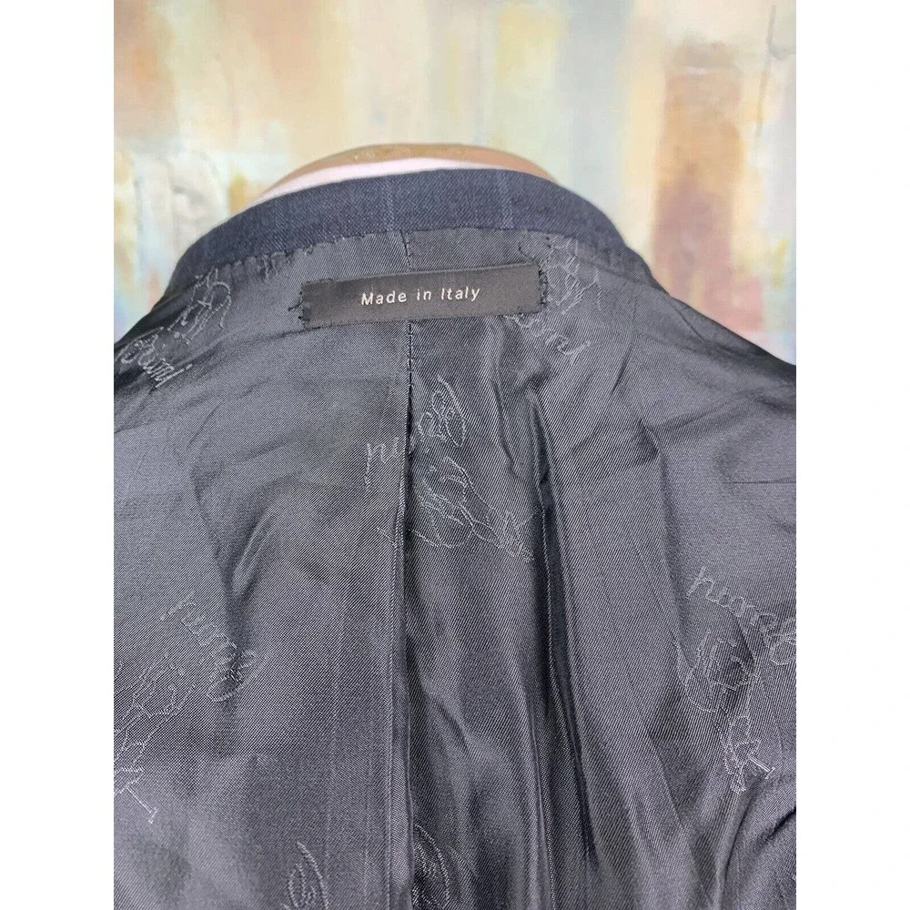 42R Brioni NM Colosse Navy Striped Wool & Silk Sport Coat - Suit Jacket